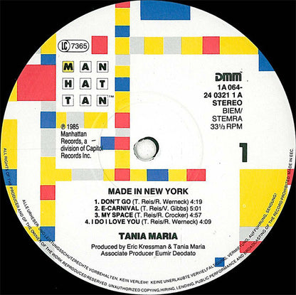 Tania Maria : Made In New York (LP, Album)