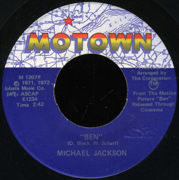Michael Jackson : Ben (7", Single, Sup)