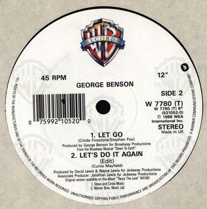 George Benson : Let's Do It Again (12")