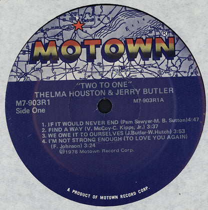 Thelma Houston & Jerry Butler - Two To One (LP, Album)