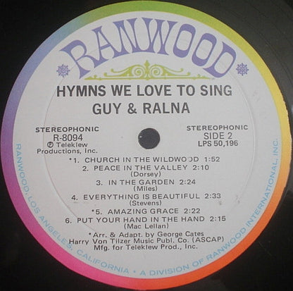 Guy & Ralna : Hymns We Love To Sing (LP, Album)