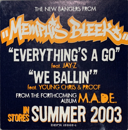 Memphis Bleek : Everything's A Go / We Ballin' (12", Single, Promo)