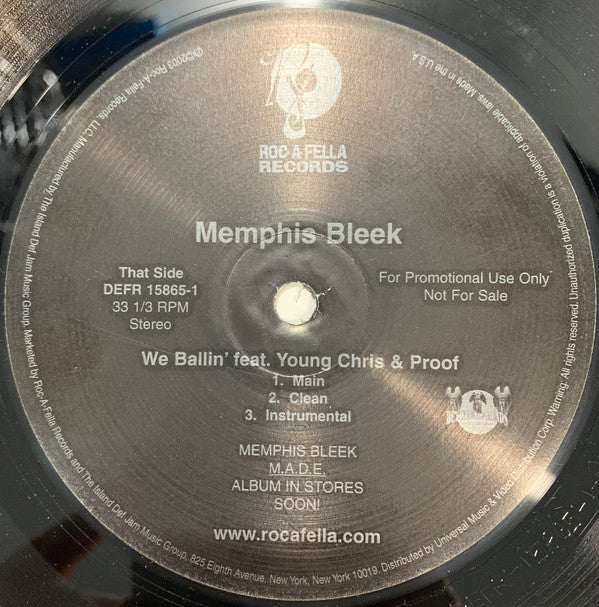 Memphis Bleek : Everything's A Go / We Ballin' (12", Single, Promo)