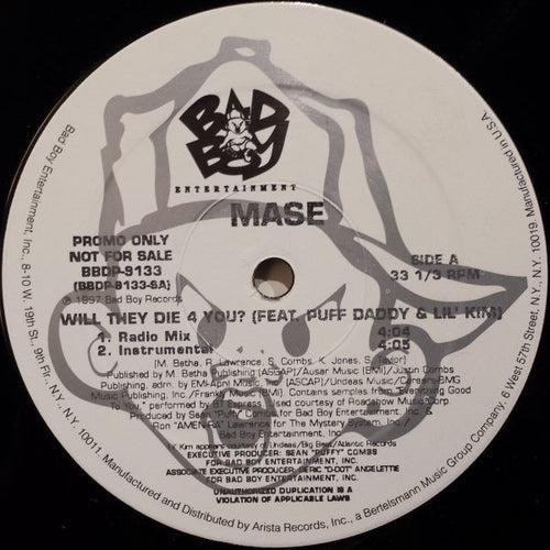 Mase : Will They Die 4 You? (12", Single, Promo)