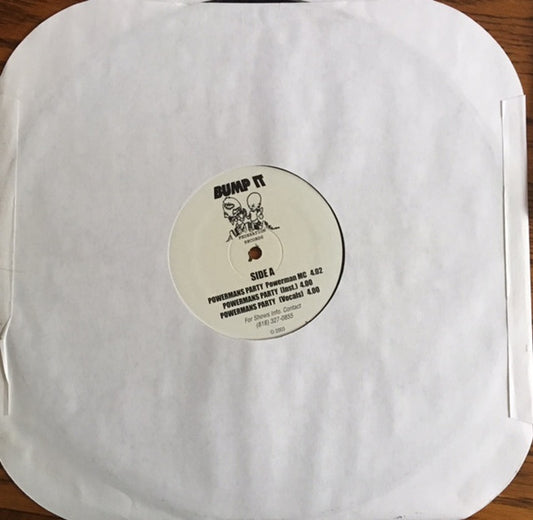 Powerman MC & Nookie : Powermans Party (12", Single, Promo)