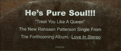 Rahsaan Patterson - Treat You Like A Queen (12", Promo)