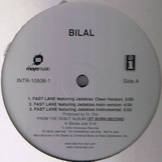 Bilal : Fast Lane (12", Promo)