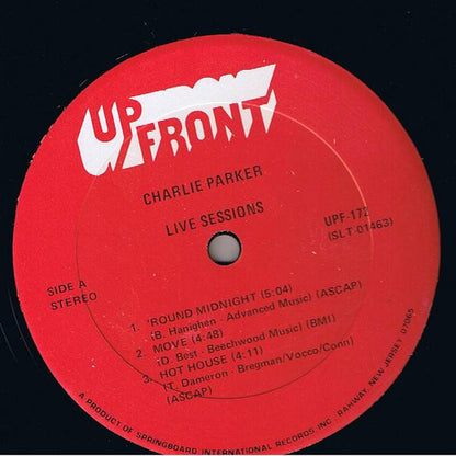 Charlie Parker - Live Sessions (LP, Comp)