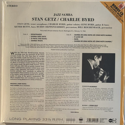 Stan Getz, Charlie Byrd - Jazz Samba (LP, Album, RE + CD, Album, RE)