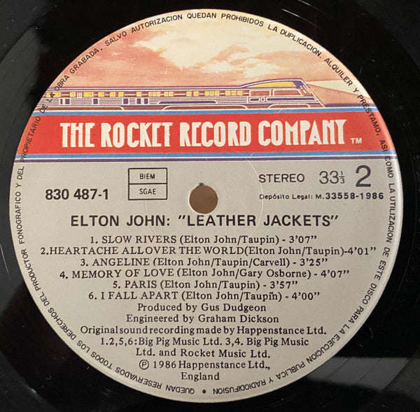 Elton John - Leather Jackets (LP, Album)