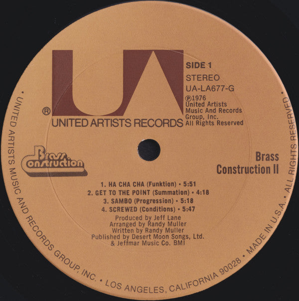 Brass Construction - Brass Construction II (LP, Album, Ter)