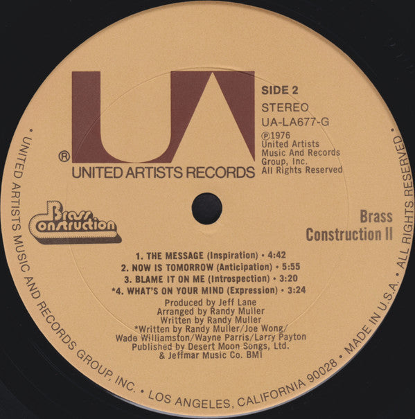 Brass Construction - Brass Construction II (LP, Album, Ter)