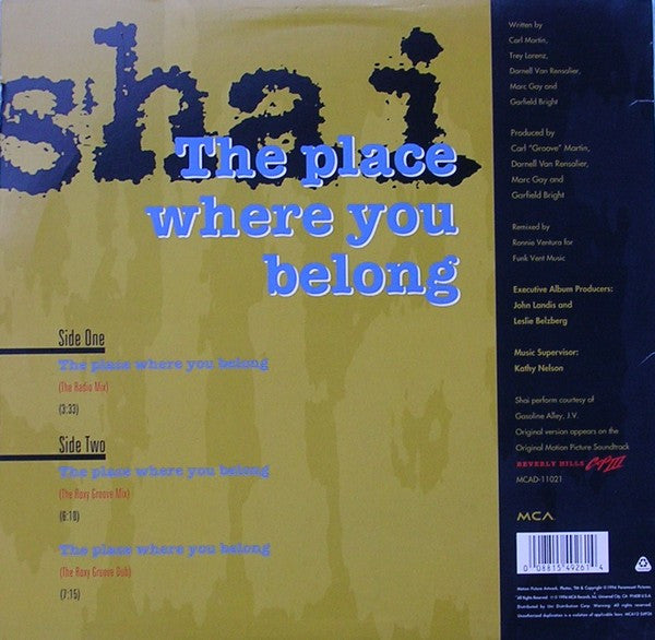 Shai (3) : The Place Where You Belong (12", Single)