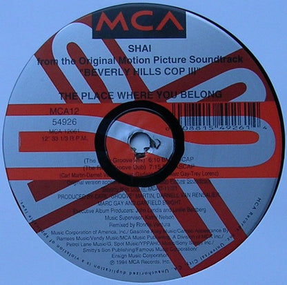 Shai (3) : The Place Where You Belong (12", Single)
