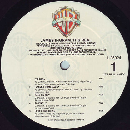 James Ingram : It's Real (LP, Album, All)