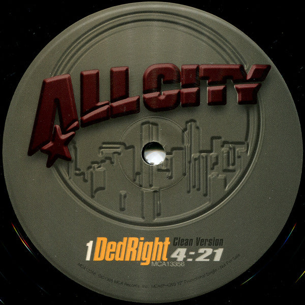 All City - Ded Right (12", Promo)