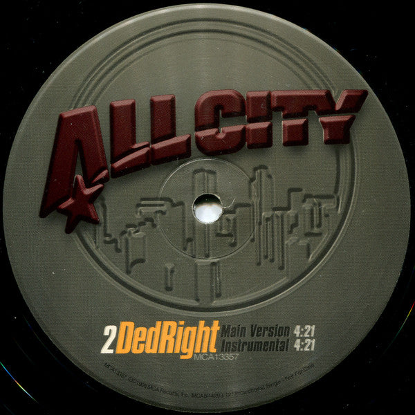 All City - Ded Right (12", Promo)