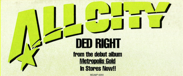 All City - Ded Right (12", Promo)