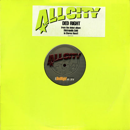 All City - Ded Right (12", Promo)