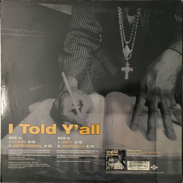 Petey Pablo - I Told Y'all (12")