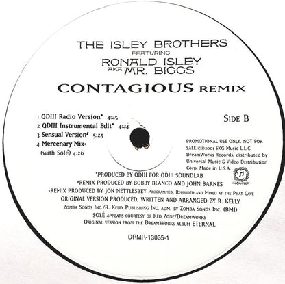 The Isley Brothers Featuring Ronald Isley A.K.A. Mr. Biggs (6) : Contagious (Remix) (12", Promo)
