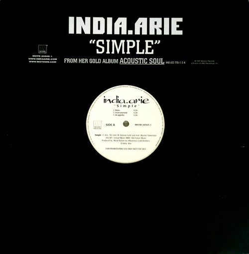India.Arie - Simple (12", Promo)