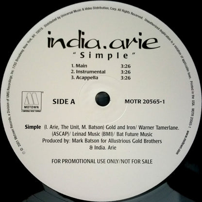 India.Arie - Simple (12", Promo)