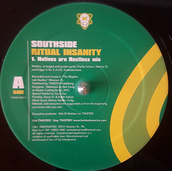 Southside : Ritual Insanity (12", Single)