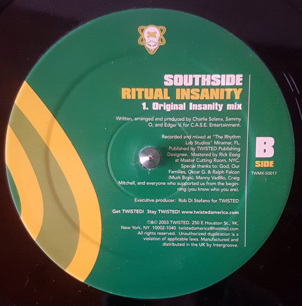 Southside : Ritual Insanity (12", Single)