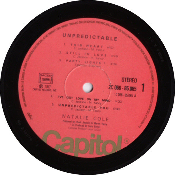 Natalie Cole : Unpredictable (LP, Album)