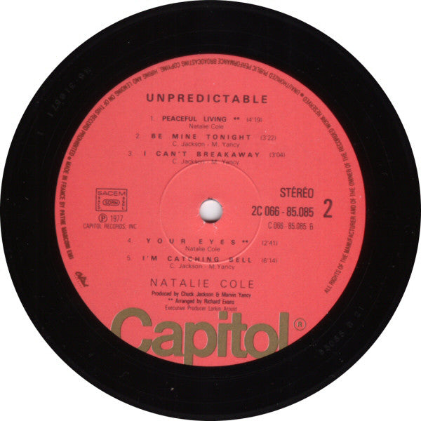 Natalie Cole : Unpredictable (LP, Album)