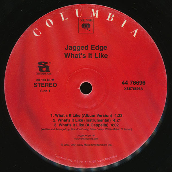 Jagged Edge  - What's It Like (12", Promo)