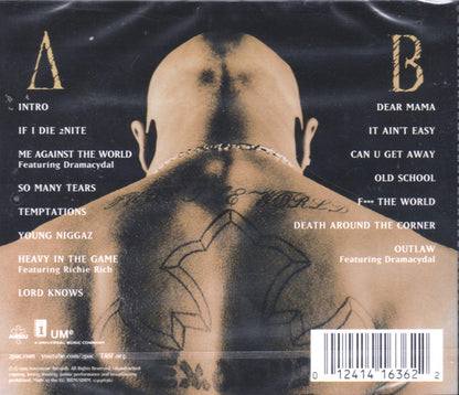 2Pac : Me Against The World (CD, Album, RE)