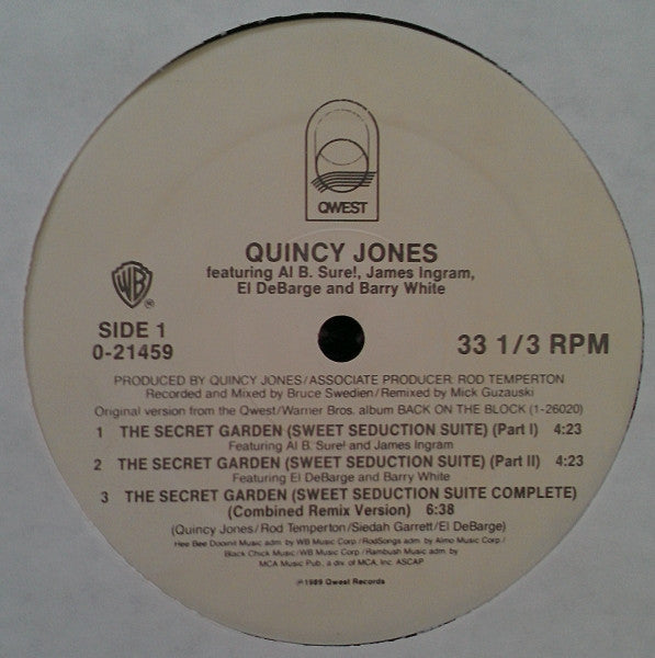 Quincy Jones - The Secret Garden (Sweet Seduction Suite) (12", Maxi)