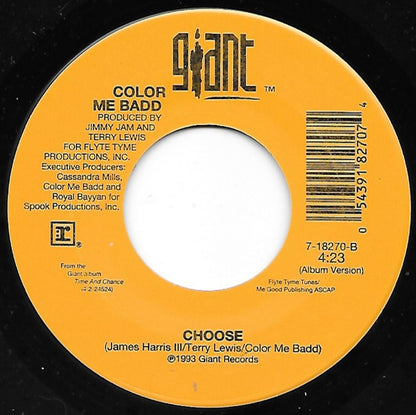 Color Me Badd : Choose (7", Single, Spe)