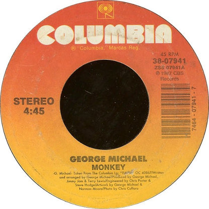 George Michael : Monkey (7", Single, Styrene, Car)