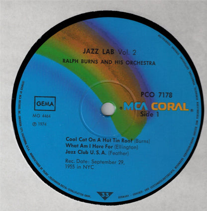 Ralph Burns And His Orchestra - Jazz Lab Vol.2 (LP, Album, Mono, RE)