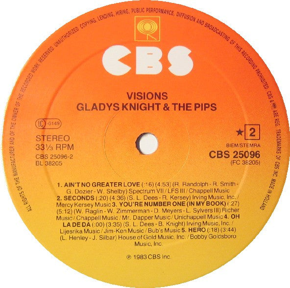Gladys Knight And The Pips : Visions (LP, Album)