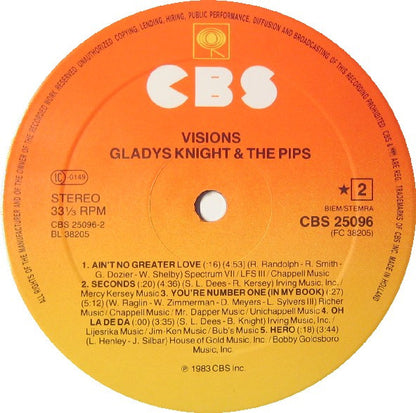 Gladys Knight And The Pips : Visions (LP, Album)