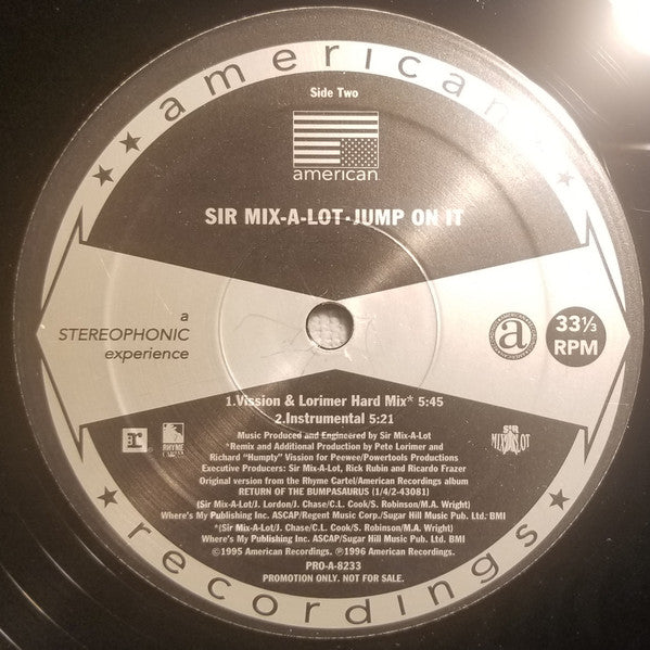 Sir Mix-A-Lot : Jump On It (12", Promo)
