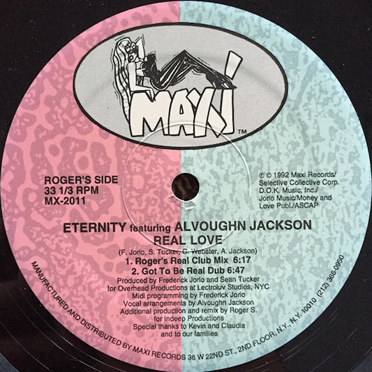 Eternity (5) Featuring Alvoughn Jackson* : Real Love (12")