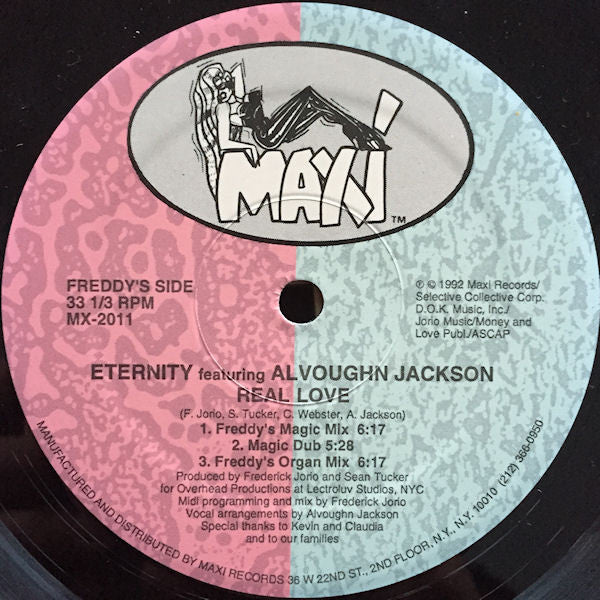 Eternity (5) Featuring Alvoughn Jackson* : Real Love (12")