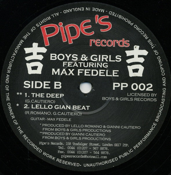 Boys & Girls (2) Featuring Max Fedele : Guitar Experience (12")