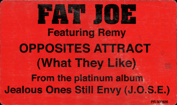 Fat Joe Featuring Remy Martin : Opposites Attract (What They Like) (12", Promo)