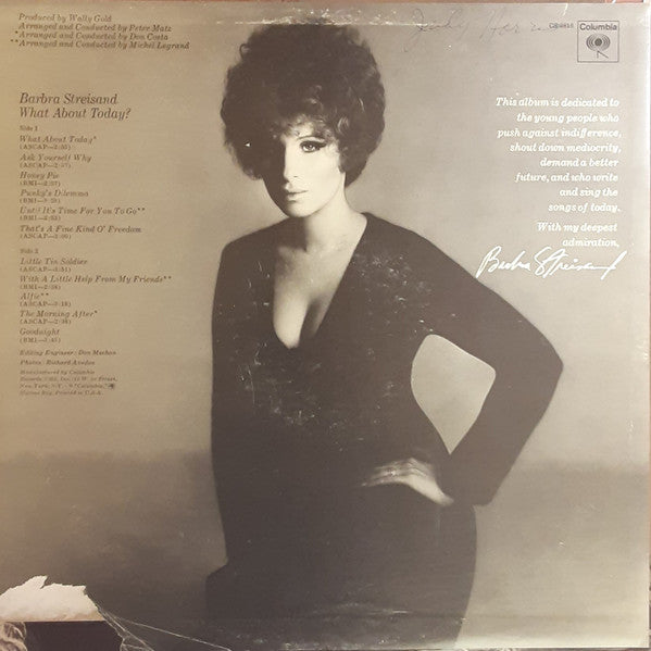 Barbra Streisand : What About Today? (LP, Album, San)