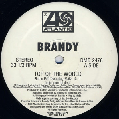 Brandy (2) : Top Of The World (12", Promo)