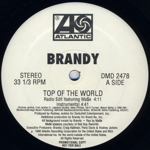 Brandy (2) : Top Of The World (12", Promo)