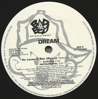 Dream - He Loves U Not (Remix) (12", Single, Promo)