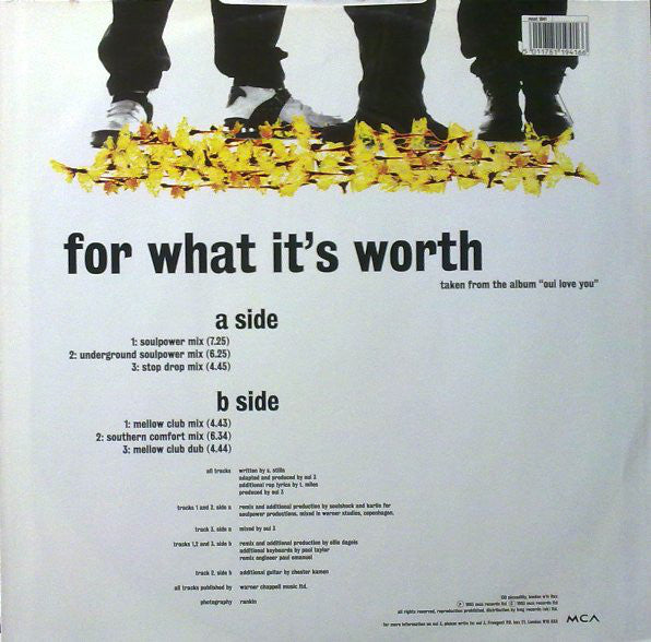 Oui 3 : For What It's Worth (Soulpower Mix) (12", Single)