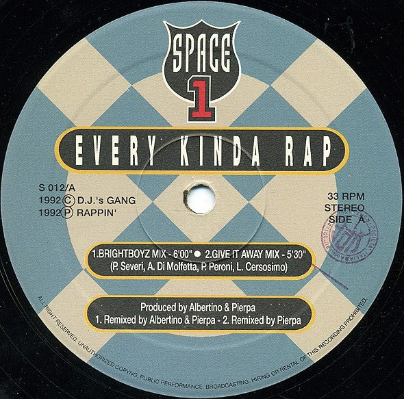 Space 1 - Every Kinda Rap (Remix) (12")